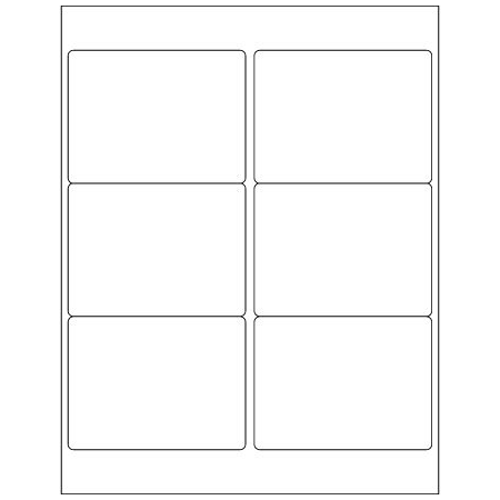 Bsc Preferred 4 x 3'' White Rectangle Laser Labels, 600PK BUY00025341